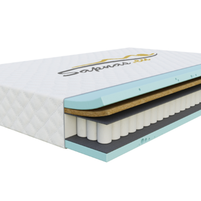 Pocket (kišeninis) spyruoklinis čiužinys Sapnas 2 x 2 kokos 90x200