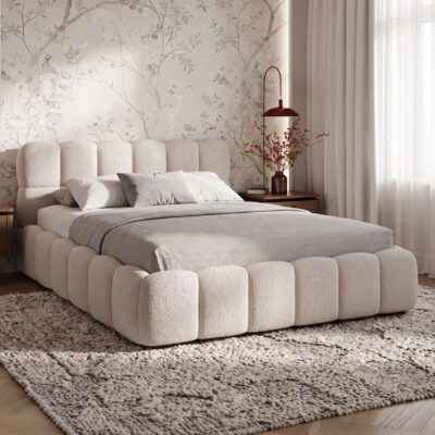 Lova LUMORIA | 180x200 | Balta #6 | Boucle