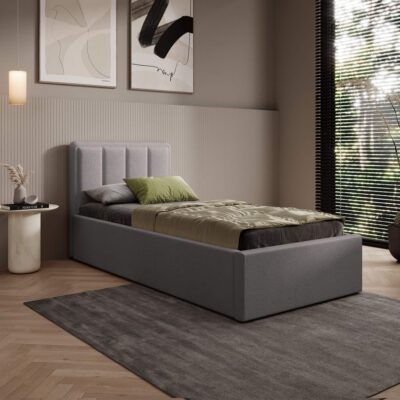 Lova DREAM | 90x200 | Pilka #53 | Veliūras