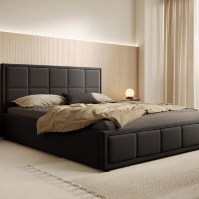 Lova PRESTIGE | 160x200 | Juoda | Veliūras