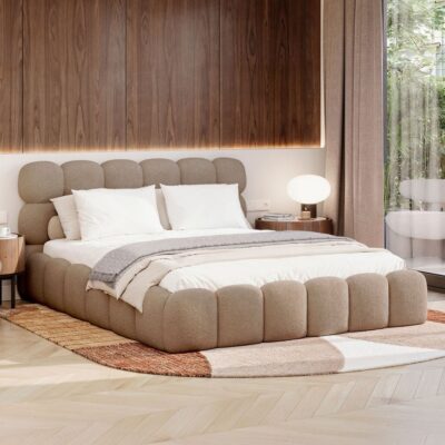 Lova TRIUMPH | 140x200 | Tamsiai smėlio #4 | Boucle