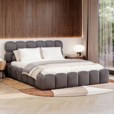 Lova TRIUMPH | 140x200 | Šviesiai pilka #53 | Veliūras