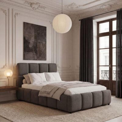 Lova LUMORIA | 120x200 | Pilka #15 | Veliūras